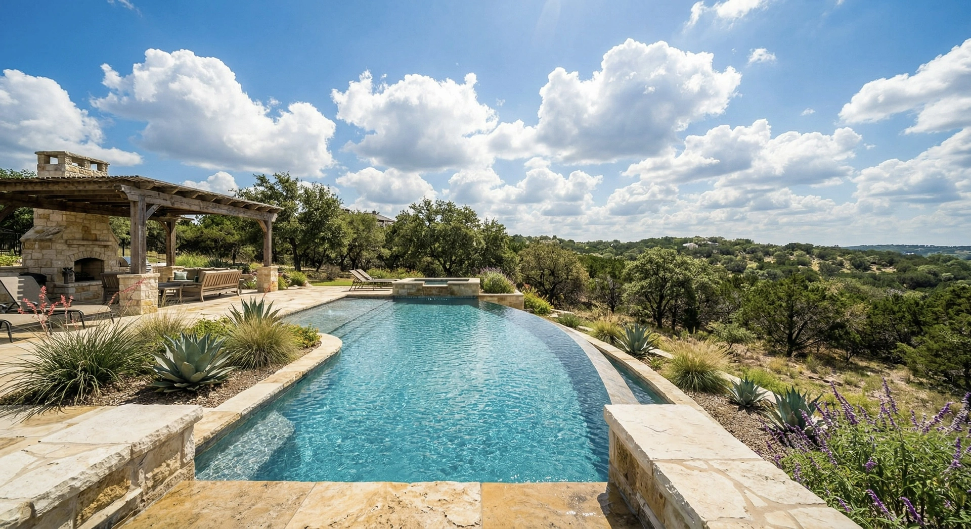 Weekly pool cleaning technician testing water chemistry